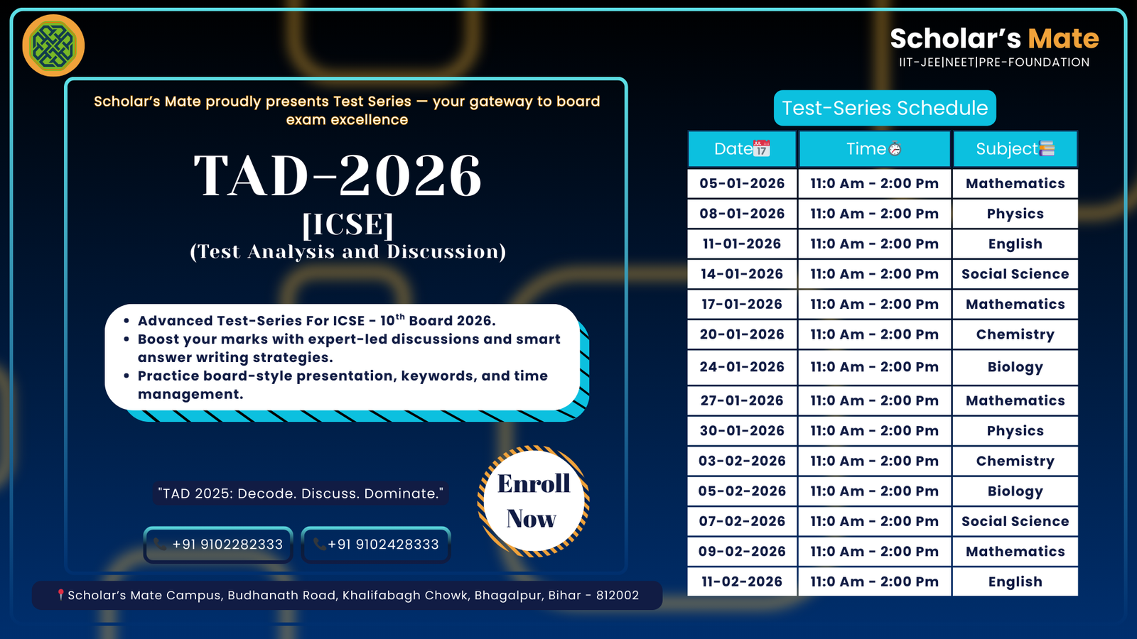 ICSE -X (TAD 2026)– Test Analysis & Discussion