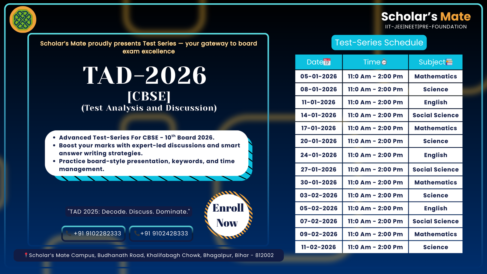 CBSE-X(TAD 2026) – Test Analysis & Discussion