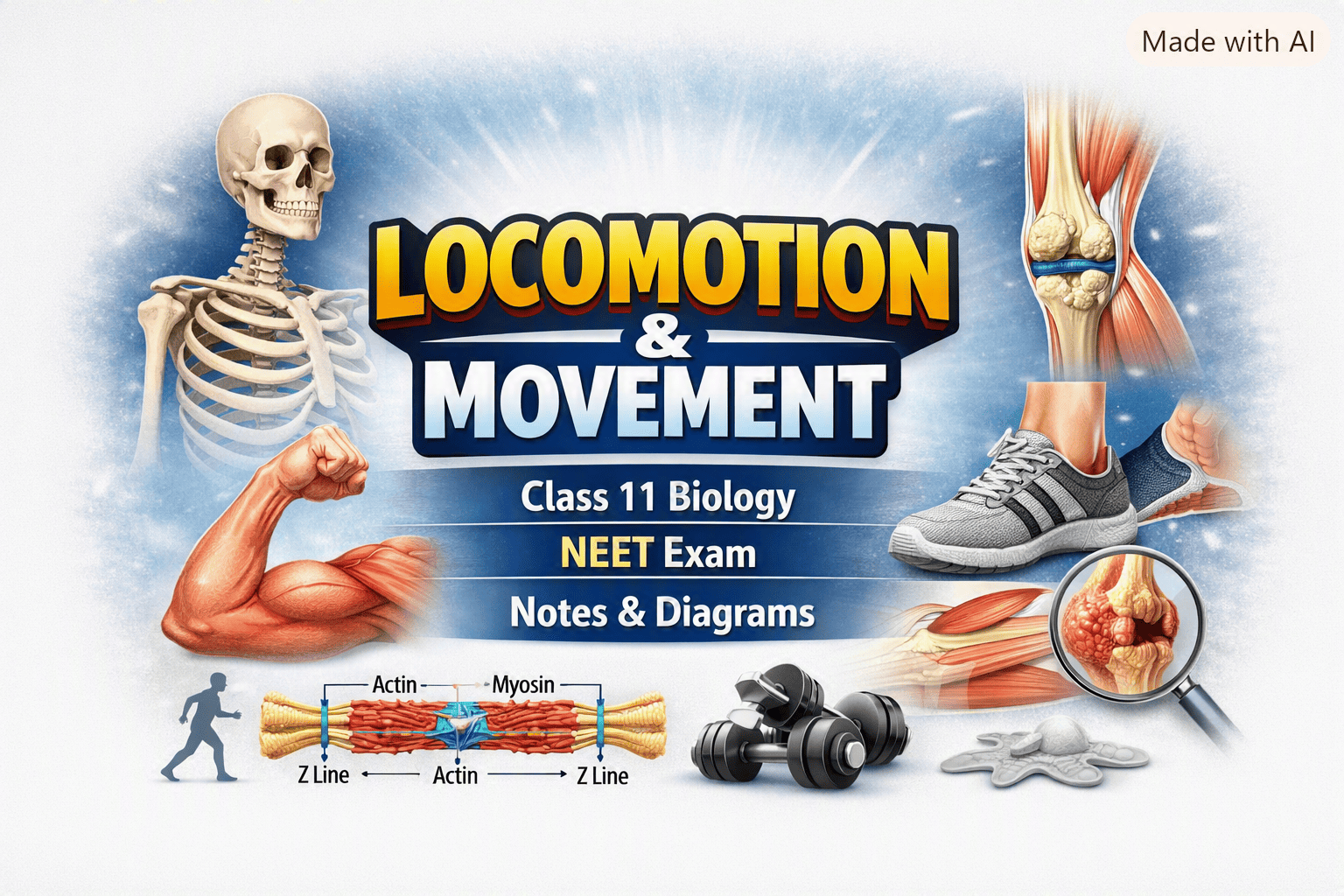 Locomotion and Movement – Class 11 NEET Notes, Diagrams & Key Concepts